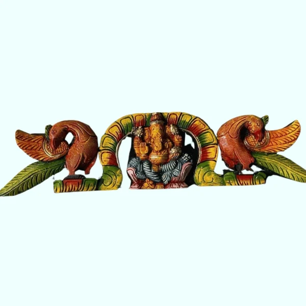 Ganapathy Wooden Wall Panel