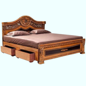 Teak Bed frame with Drawers