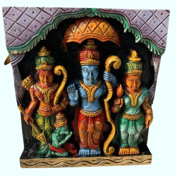 Ramar Seetha Wooden Wall Panel