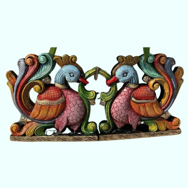 Pair of Love Birds - Wooden Wall Bracket - 12inch
