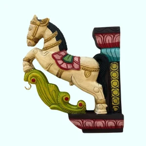 White horse Wooden Wall Bracket
