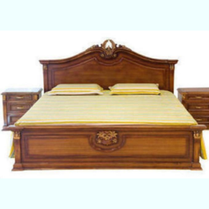 Teak Bed Frame with Bedside Table