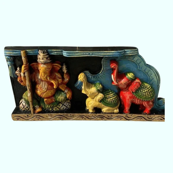 Ganapathy Wooden Wall Bracket with Eleghant